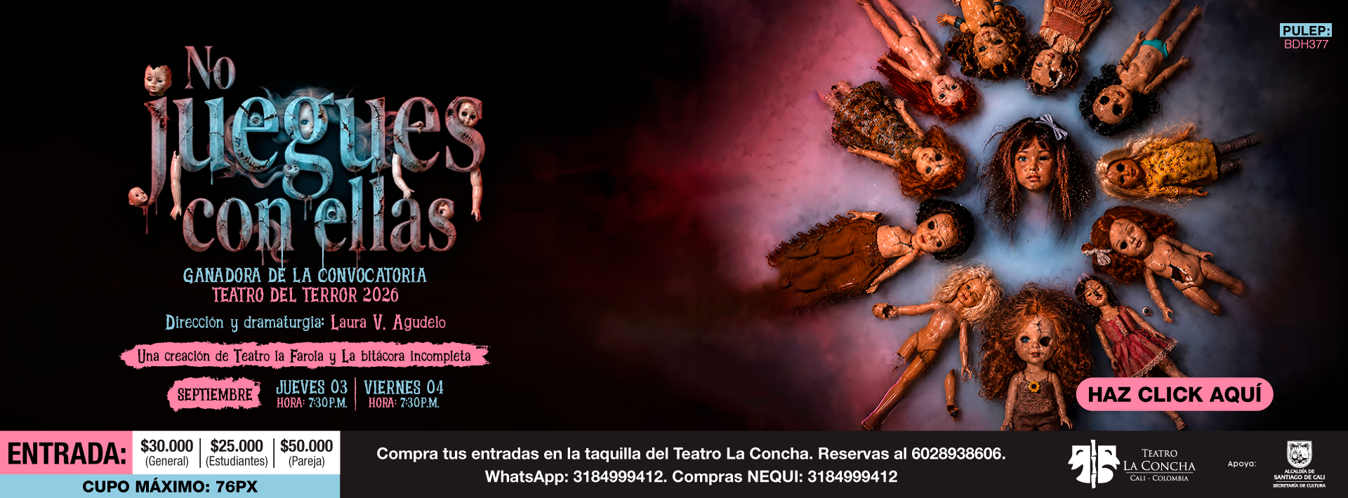 NO JUEGUES CON ELLAS SEPTIEMBRE 2026